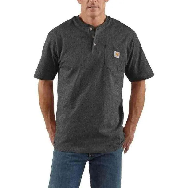 Carhartt T-Shirts*Short Sleeve Henley Work Shirt