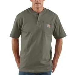 Carhartt T-Shirts*Short Sleeve Henley Work Shirt