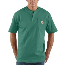 Carhartt T-Shirts*Short Sleeve Henley Work Shirt