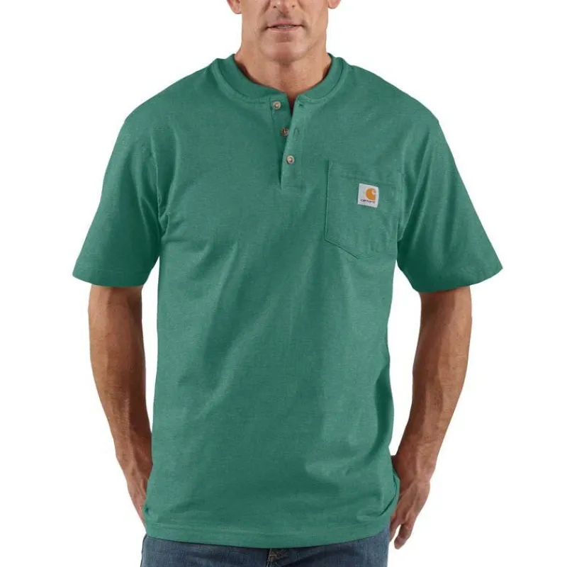 Carhartt T-Shirts*Short Sleeve Henley Work Shirt