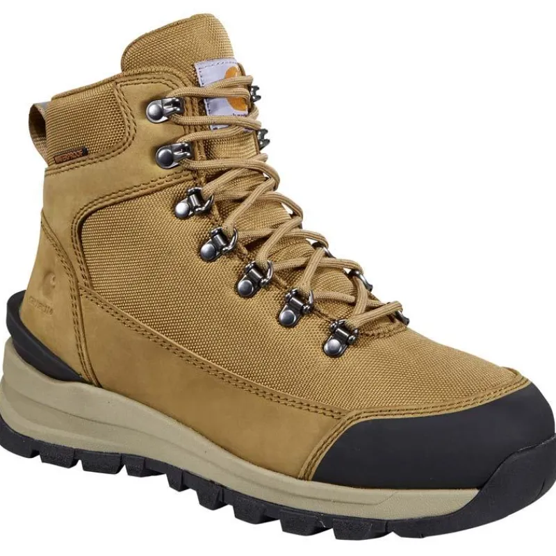 Carhartt Non-Slip Boots | Hiking*Women's 6" Gilmore Waterproof Soft Toe Tan Work Hiker Tan Nubuck