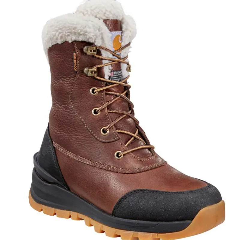 Carhartt Winter Boots | Non-Slip Boots*Women's 8" Pellston Waterproof Insulated Winter Boot Red Brown