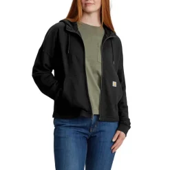 Carhartt Outerwear | Hoodies*Women's TENCEL Fiber Series Loose Fit Full Zip Hoodie Sweatshirt Black