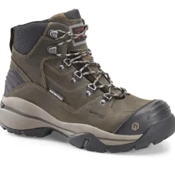 Carolina Non-Slip Boots | Non-Steel Safety Toe*Men's 6" Flagstone Waterproof Carbon Toe 4x4 Hiker Dark Brown