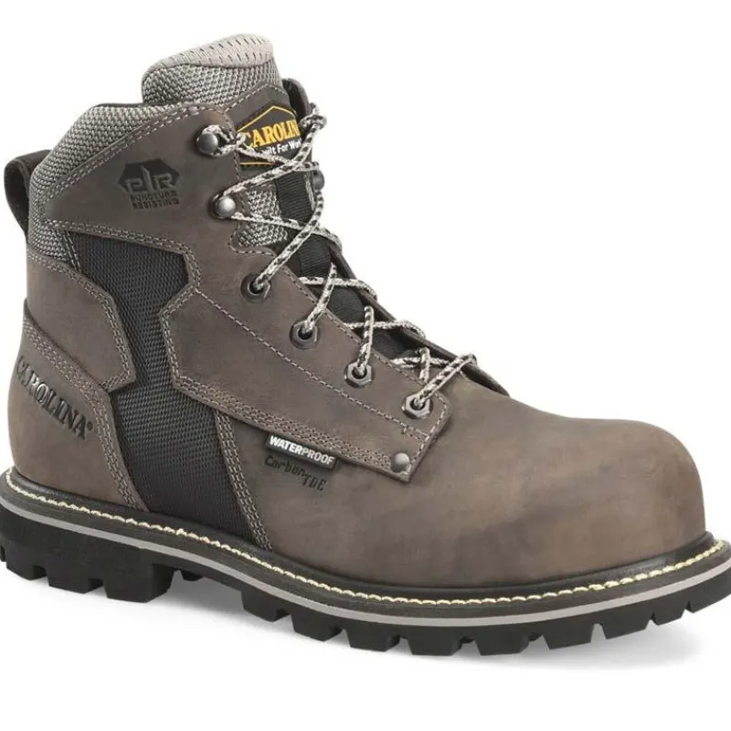 Carolina Non-Slip Boots | Non-Steel Safety Toe*Men's 6" I-Beam Waterproof Composite Toe Work Boot Grey