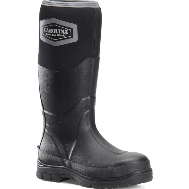 Carolina Rubber Boots | Non-Slip Boots*Men's 15" Mud Jumper Waterproof Soft Toe Rubber Boot Black