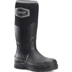 Carolina Rubber Boots | Non-Slip Boots*Men's 15" Mud Jumper Waterproof Steel Toe Rubber Boot Black