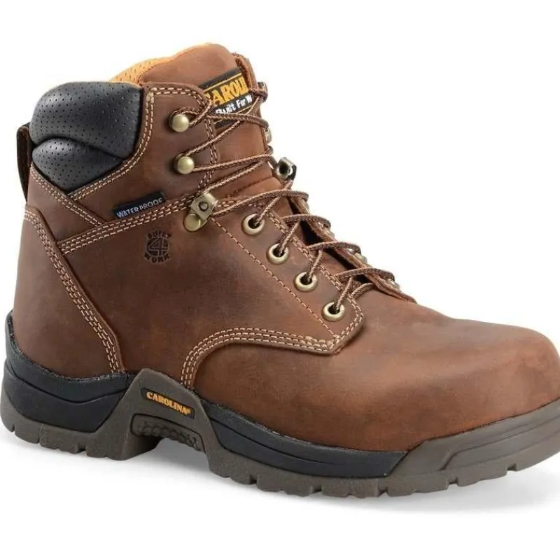 Carolina Non-Slip Boots | Work Boots*Men's 6" Waterproof Work Boot Dark Brown