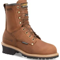 Carolina Logger*Men's 8" Waterproof Insulated Logger Boot Medium Brown