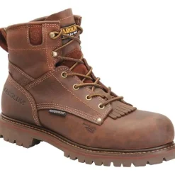 Carolina Non-Steel Safety Toe | Work Boots*Men's 6" Waterproof Composite Toe Grizzly Boot Medium Brown