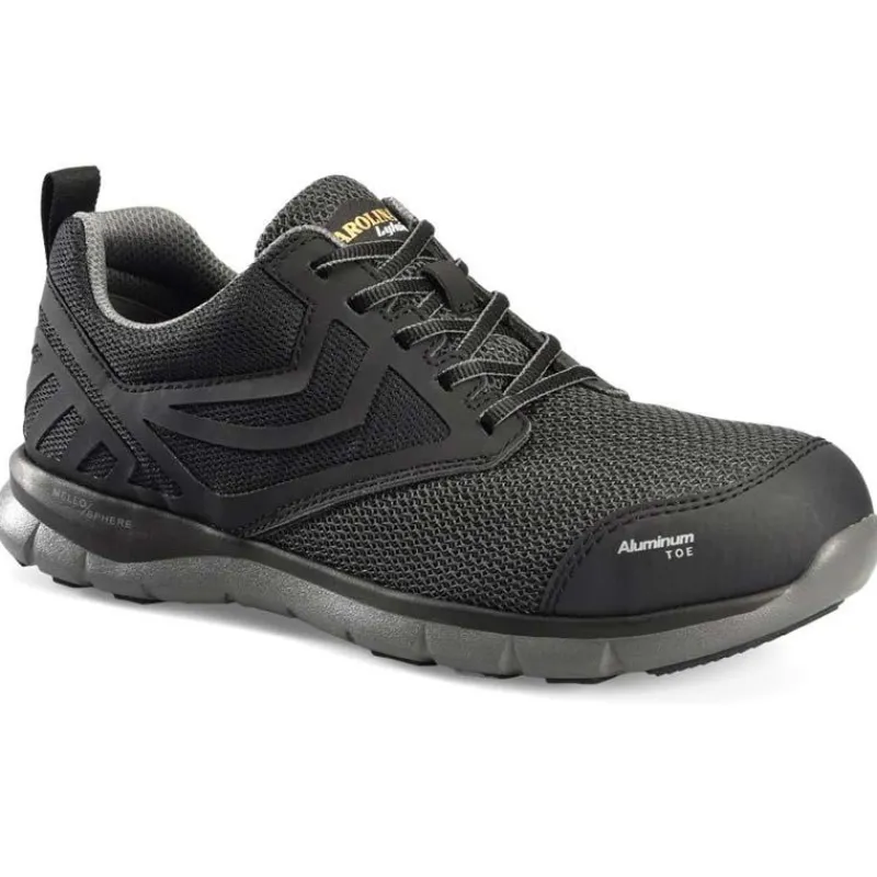 Carolina Non-Slip Shoes | Athletic*Men's Gust Lo Aluminum Toe Athletic Work Shoe Black