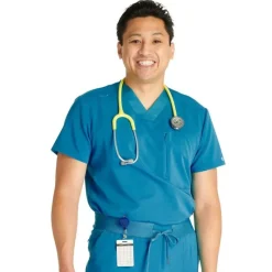 Cherokee Atmos Scrub Tops*Men's V-Neck Scrub Top
