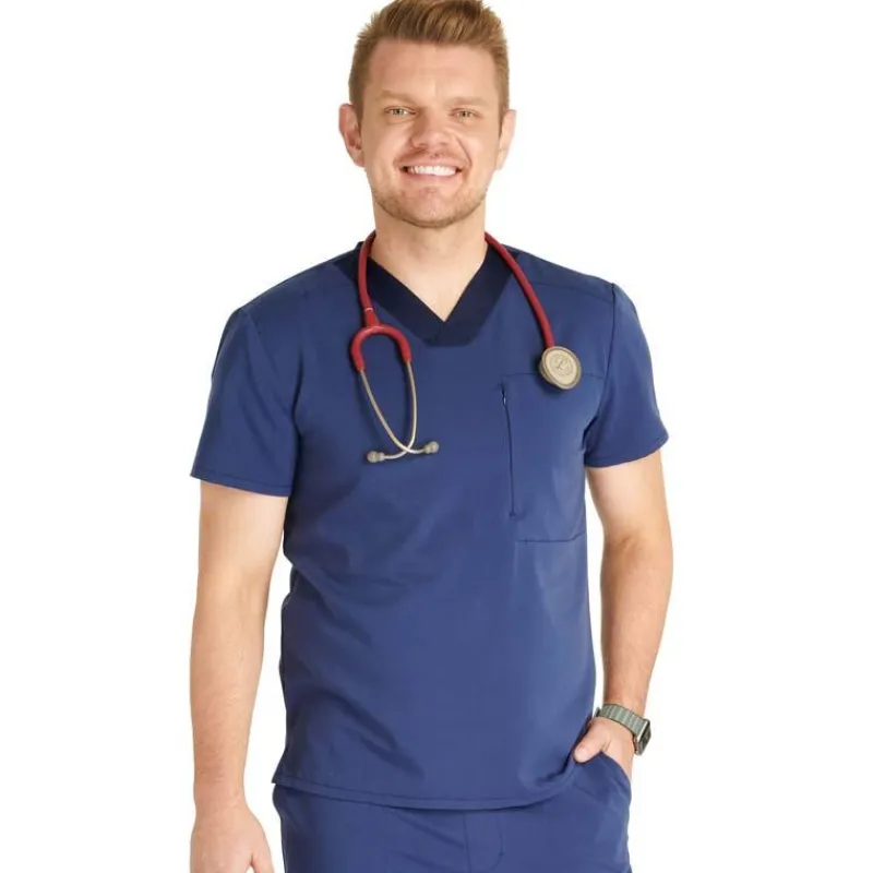 Cherokee Atmos Scrub Tops*Men's V-Neck Scrub Top