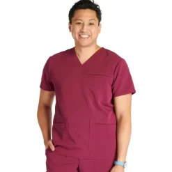 Cherokee Atmos Scrub Tops*Men's V-Neck Scrub Top