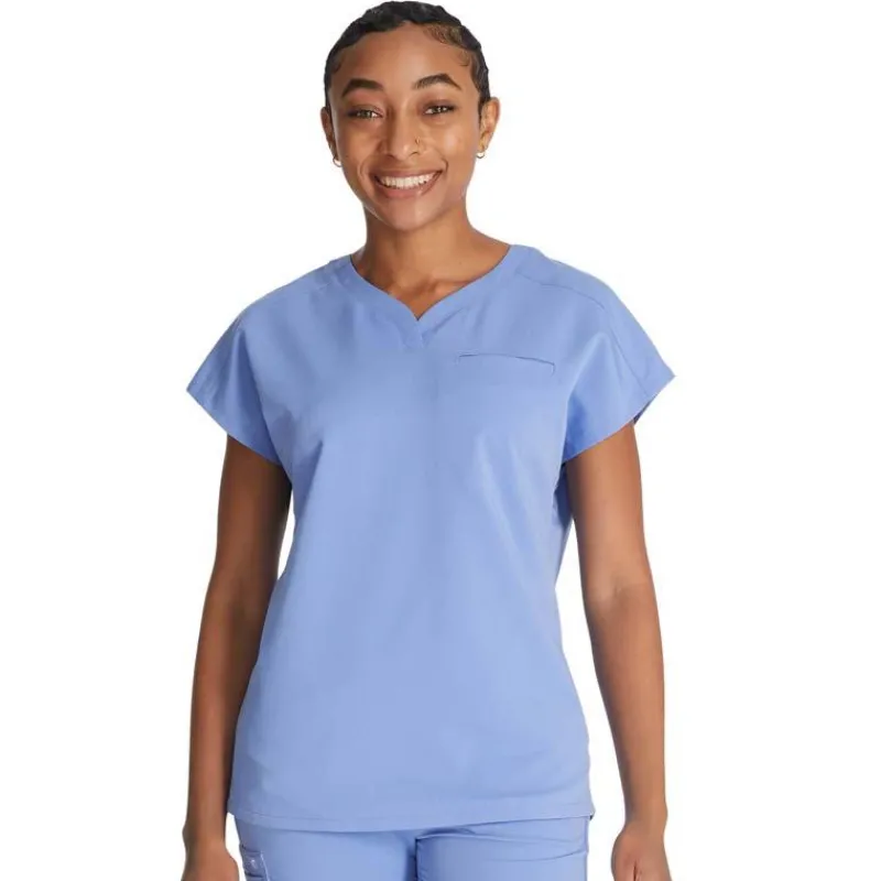 Cherokee Atmos Scrub Tops*Women's Shaped V-Neck Scrub Top