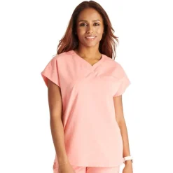 Cherokee Atmos Scrub Tops*Women's Shaped V-Neck Scrub Top