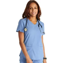 Cherokee Atmos Scrub Tops*Women's V-Neck Scrub Top