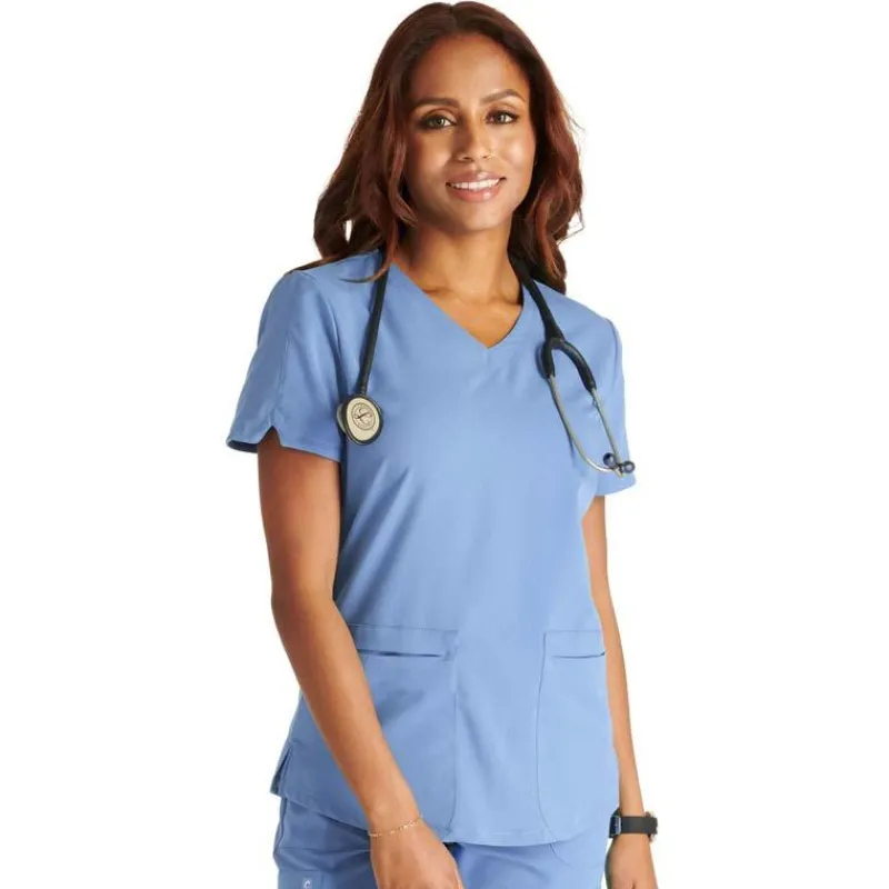 Cherokee Atmos Scrub Tops*Women's V-Neck Scrub Top