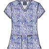 Cherokee Scrub Tops*Women's Print Scrub Top Pretty In Paisley