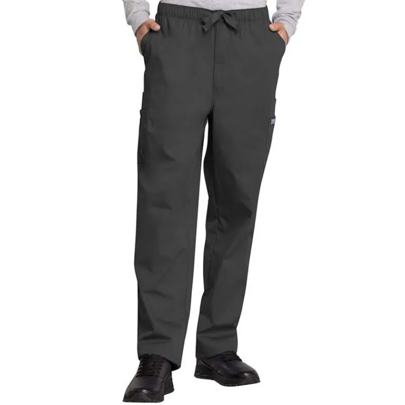 Cherokee Workwear Scrub Pants*Men's Zip Fly Cargo Scrub Pants -Talls
