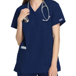 Cherokee Workwear Scrub Tops*Mock Wrap Tunic Scrub Top
