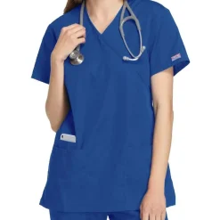 Cherokee Workwear Scrub Tops*Mock Wrap Tunic Scrub Top