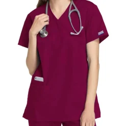 Cherokee Workwear Scrub Tops*Mock Wrap Tunic Scrub Top