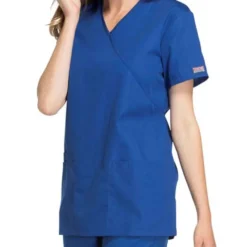 Cherokee Workwear Scrub Tops*Mock Wrap Tunic Scrub Top