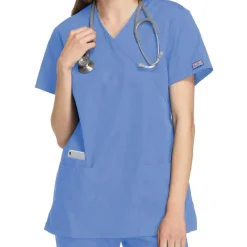 Cherokee Workwear Scrub Tops*Mock Wrap Tunic Scrub Top