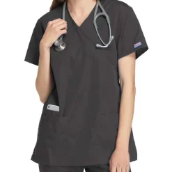 Cherokee Workwear Scrub Tops*Mock Wrap Tunic Scrub Top