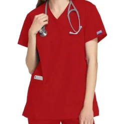 Cherokee Workwear Scrub Tops*Mock Wrap Tunic Scrub Top