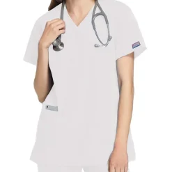 Cherokee Workwear Scrub Tops*Mock Wrap Tunic Scrub Top