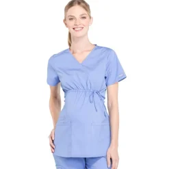 Cherokee WW Professionals Scrub Tops*Cherokee Workwear Professionals Women's Maternity Mock Wrap Scrub Top