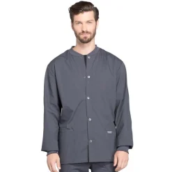Cherokee WW Professionals Lab Coats & Jackets*Cherokee Workwear Professionals Men's Snap Front Warm-up Scrub Jacket