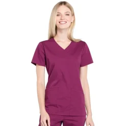 Cherokee WW Professionals Scrub Tops*Cherokee Workwear Professionals Women's Mock Wrap Scrub Top