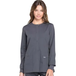 Cherokee WW Professionals Lab Coats & Jackets*Cherokee Workwear Professionals Women's Snap Front Warm-up Scrub Jacket