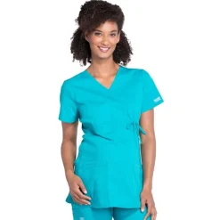 Cherokee WW Professionals Scrub Tops*Cherokee Workwear Professionals Women's Maternity Mock Wrap Scrub Top