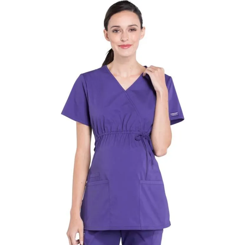 Cherokee WW Professionals Scrub Tops*Cherokee Workwear Professionals Women's Maternity Mock Wrap Scrub Top