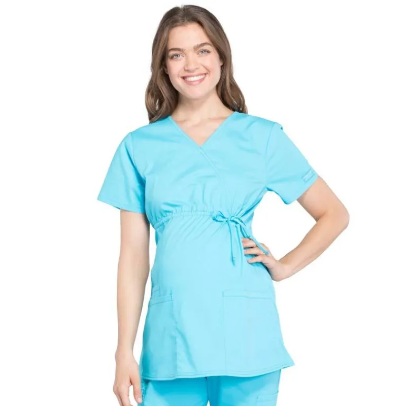 Cherokee WW Professionals Scrub Tops*Cherokee Workwear Professionals Women's Maternity Mock Wrap Scrub Top