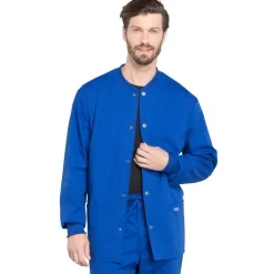 Cherokee WW Professionals Lab Coats & Jackets*Cherokee Workwear Professionals Men's Snap Front Warm-up Scrub Jacket