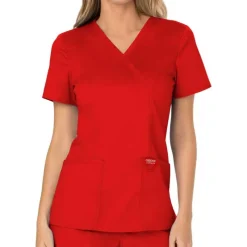 Cherokee WW Revolution Scrub Tops*Cherokee Workwear Revolution Women's Mock Wrap Scrub Top