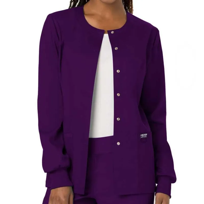 Cherokee WW Revolution Lab Coats & Jackets*Cherokee Workwear Revolution Women's Snap Front Warm-Up Scrub Jacket
