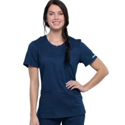 Cherokee WW Revolution Scrub Tops*Cherokee Workwear Revolution Women's Round Neck Scrub Top
