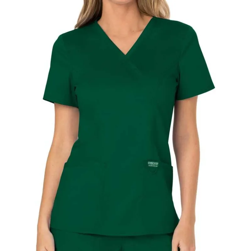 Cherokee WW Revolution Scrub Tops*Cherokee Workwear Revolution Women's Mock Wrap Scrub Top