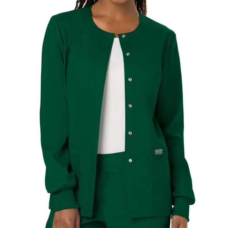 Cherokee WW Revolution Lab Coats & Jackets*Cherokee Workwear Revolution Women's Snap Front Warm-Up Scrub Jacket