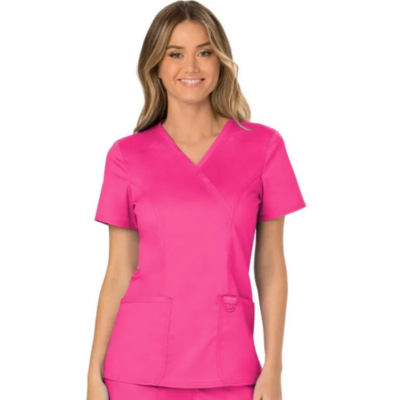 Cherokee WW Revolution Scrub Tops*Cherokee Workwear Revolution Women's Mock Wrap Scrub Top