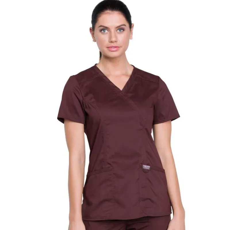 Cherokee WW Revolution Scrub Tops*Cherokee Workwear Revolution Women's Mock Wrap Scrub Top