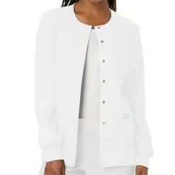 Cherokee WW Revolution Lab Coats & Jackets*Cherokee Workwear Revolution Women's Snap Front Warm-Up Scrub Jacket