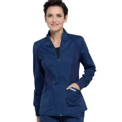 Cherokee WW Revolution Lab Coats & Jackets*Cherokee WorkWear Revolution Women's Zip Front Scrub Jacket