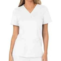 Cherokee WW Revolution Scrub Tops*Cherokee Workwear Revolution Women's Mock Wrap Scrub Top